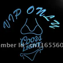 LA456-VIP Coors Lite бикини светодиодный неоновый свет вывеска домашний декор ремесла