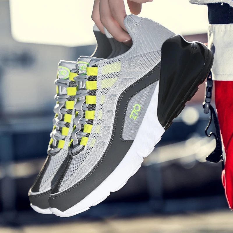 

Original Men Running Shoes Sport Deportiva 270 Athletic Fashion Trainers 90 Tennis Height Increasing 87 Sneakers Max Size 46