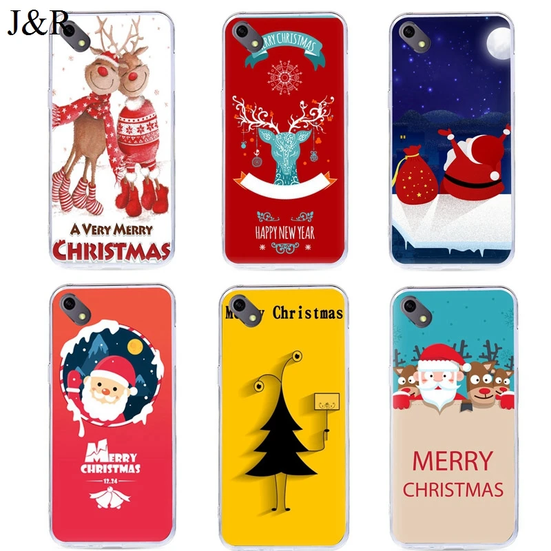 Case For BQ BQ-5035 Velvet Silicone Soft Shell For BQ 5035 BQ5035 Cases Phone Back Cover Cute Cartoon Patterned Christmas
