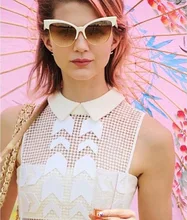 2017 venta caliente top moda marca diseñador cat eye sunglasses para las mujeres de La Vendimia Retro superstar de conducción lente gafas de sol hombre