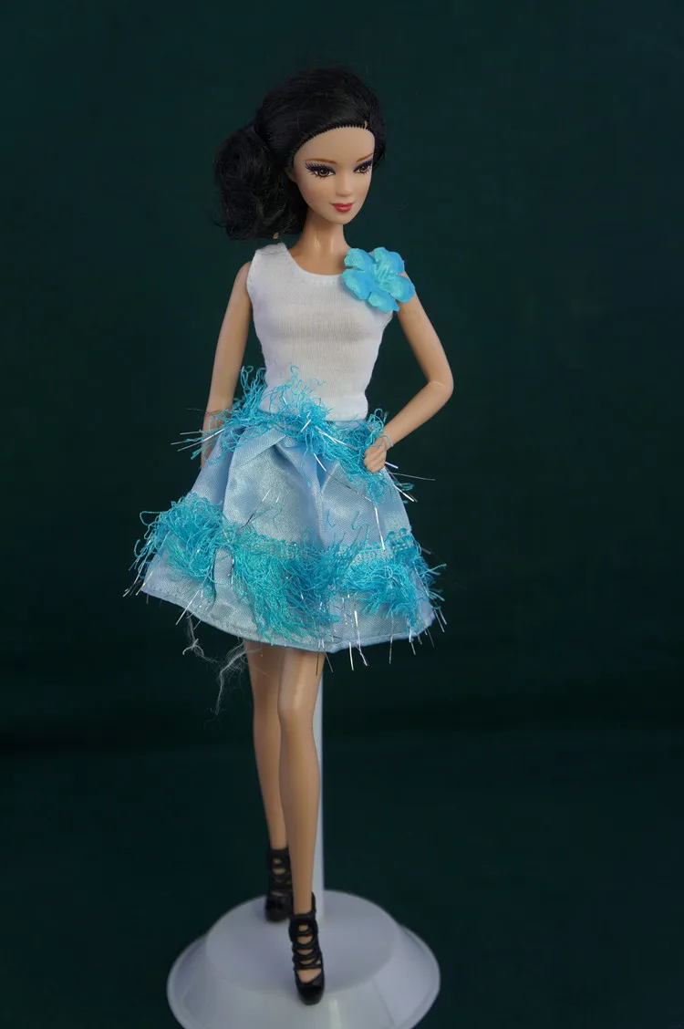 Лидер продаж, 10 шт., Одежда для кукол модная одежда ручной работы нарядное платье вечерние платье для Барби Подарочная Рождественская кукла стиль случайный цвет