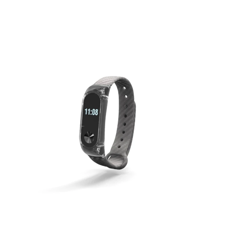 Ollivan силиконовый Кристальный ремешок из углеродного волокна для Xiaomi mi Band 2, умный Браслет, умный Браслет, расширенный ремешок для Xiao mi band 2