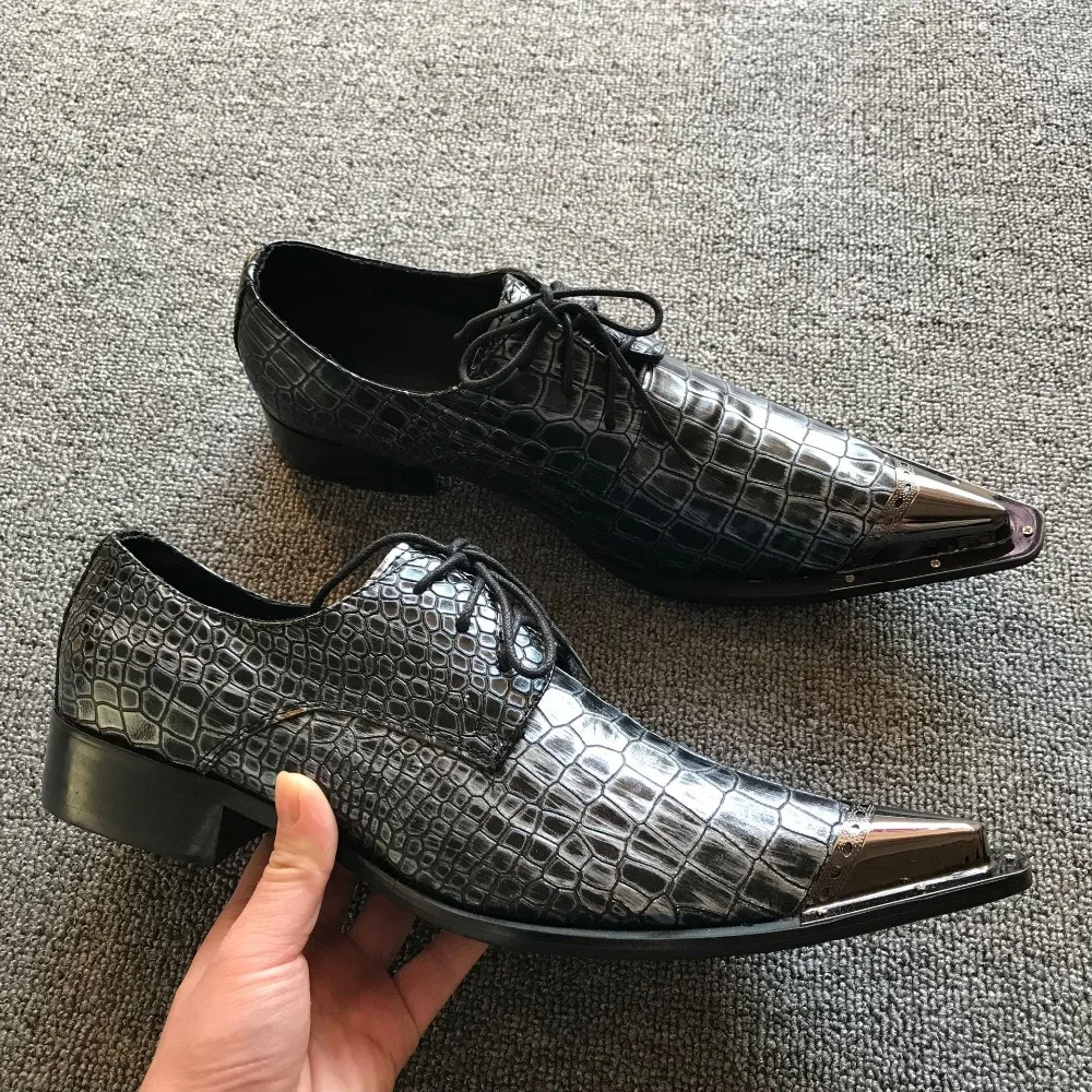 

Mabaiwan Only One Pointed Toe Men Shoes Genuine Leather Lace Up Cowboy Military Ankle Boots Dress Wedding Party Shoes Men Flats