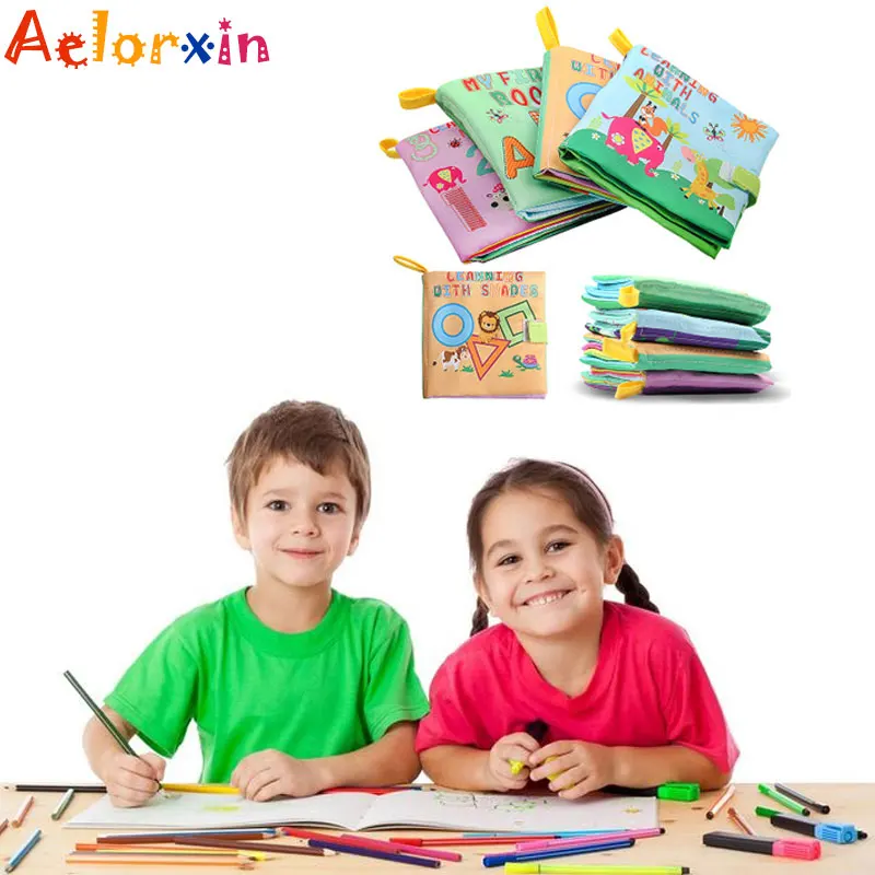 

Soft Cloth Books Educational Toy For Kid Baby Stroller Rattle Toy Bumper For Kids Toy Sound Cloth Book Early Infant Intelligence
