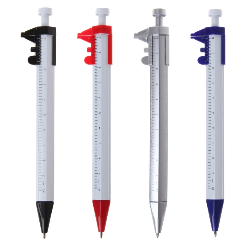 

Multifunctional Scale Ruler Ballpoint Pen Screwdriver Caliper Level Pen with Blue Refill Stationery School Office Supplies