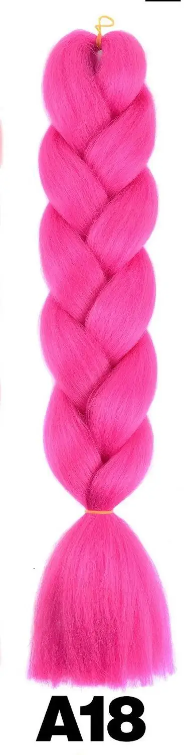 Luxury 24" 60cm Ombre Synthetic Crochet Hair Extensions Jumbo Braids Hairstyles Pink Red Blue Braiding Hair - Цвет: P4/27