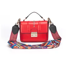 2018 Fashion Women Rivets Handbags Genuine Leather Flap Casual Tote Hand Bag Lady Crossbody Messenger Bags