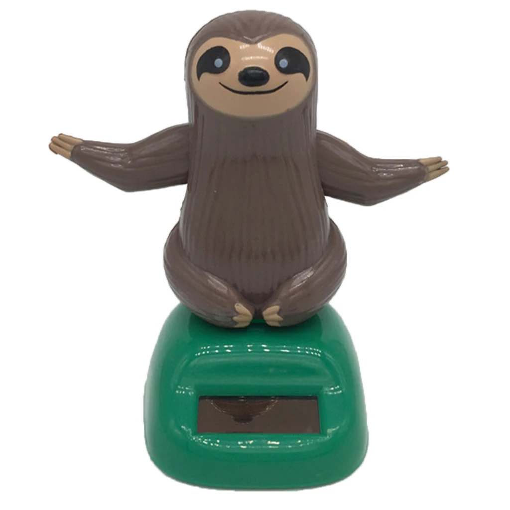 Cute Solar Powered Bobbling Toy Shaking Hand Sloth Home/Office/Car Desk Ornament Kids Children Birthday Gift