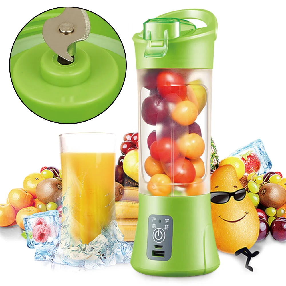 380ml Direct Drinking USB Electric Fruit Citrus Juicer Bottle Portable