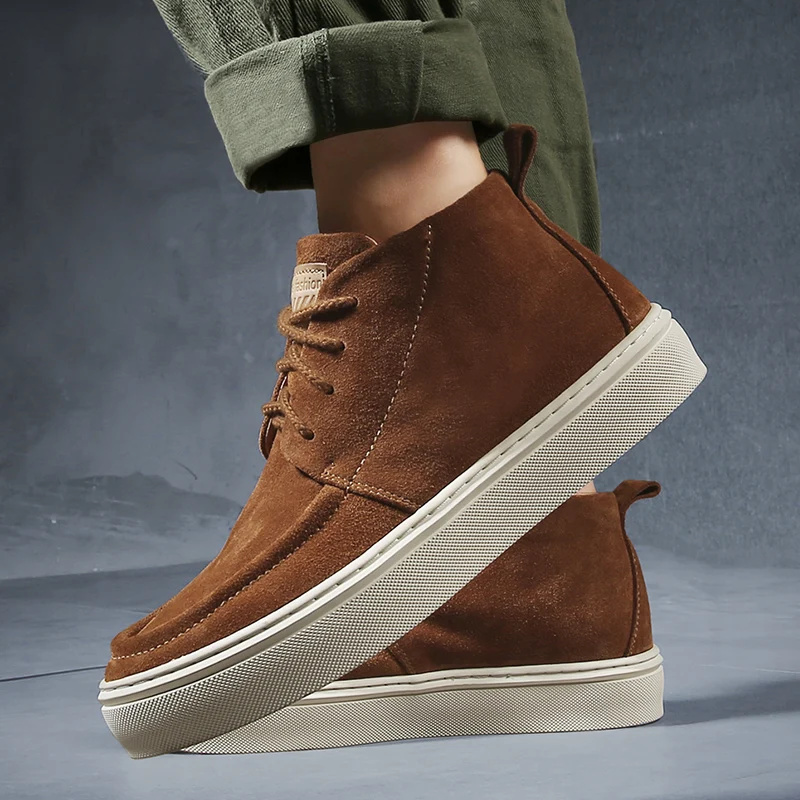 

spring autumn Brand Fashion Comfortable Men Shoes Lace Up genuine suede Leather Shoes for Men Causal Male Shoes Loafers k3