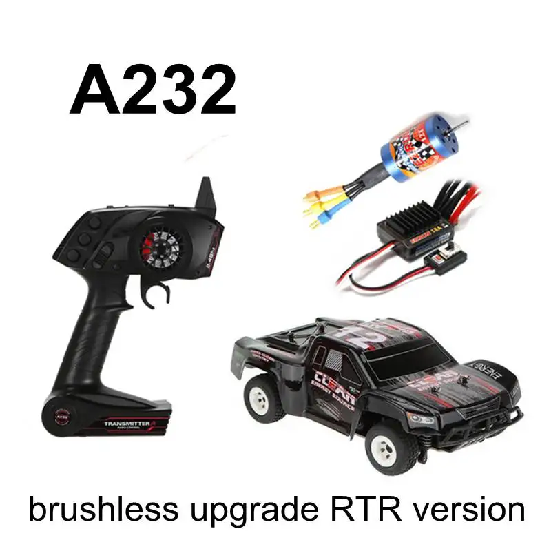 RC WLtoys A202 A212 A222 A232 A242 A252 1:24 автомобиля ударная установка RTR бесщеточная модернизация EZRUN 2030 мотор 18A ESC AX5S 2,4 г радио - Цвет: A232 brushless RTR