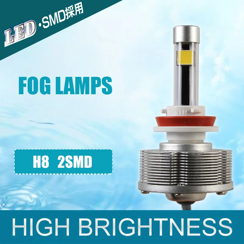 Цена Новый Дизайн H8 LED Автомобильные грузовики Противотуманные огни Источник света лампы оптом яркая белый 6000 К