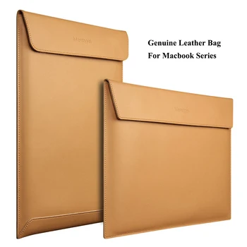 

Genuine Leather Laptop Sleeve For Macbook Pro 13.3 15.4 Retina 13 15 Notebook PC Messenger Case Cover For Macbook Air 11.6 12