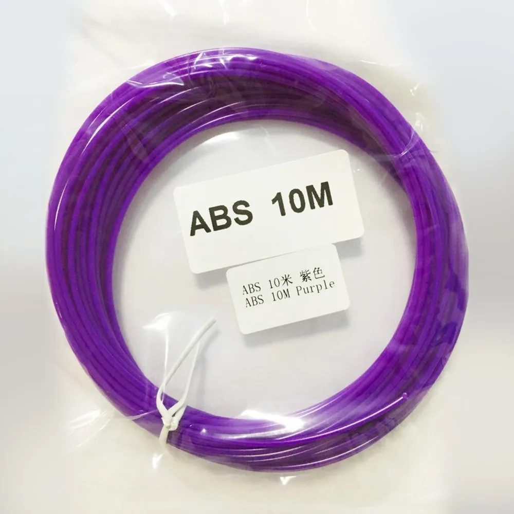 

Cheap 10Meters ABS Printing Pen filament Threads Plastic Wire Printer Consumables 10 Colors for choose 3D pen printer parts