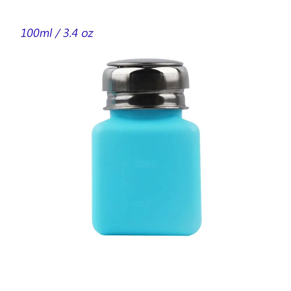 FIXFANS 100 мл 200 мл ESD безопасный портативный Пустой Диспенсер для жидких Бутылок с прессовым насосом для электроники инструмент для чистки печатных плат - Цвет: 100ml