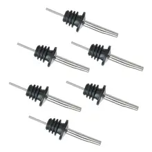 6 шт нержавеющей стали оливкового масла свободного потока Pourers бутылка ликера дозатор вина бутылочный диспенсер