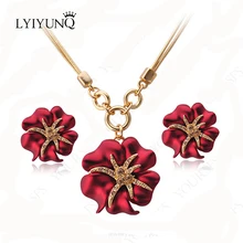 LYIYUNQ европейский и американский классический цветок серьги кулон ожерелье Ювелирные наборы для женщин модный бренд Морская звезда комплект ювелирных изделий