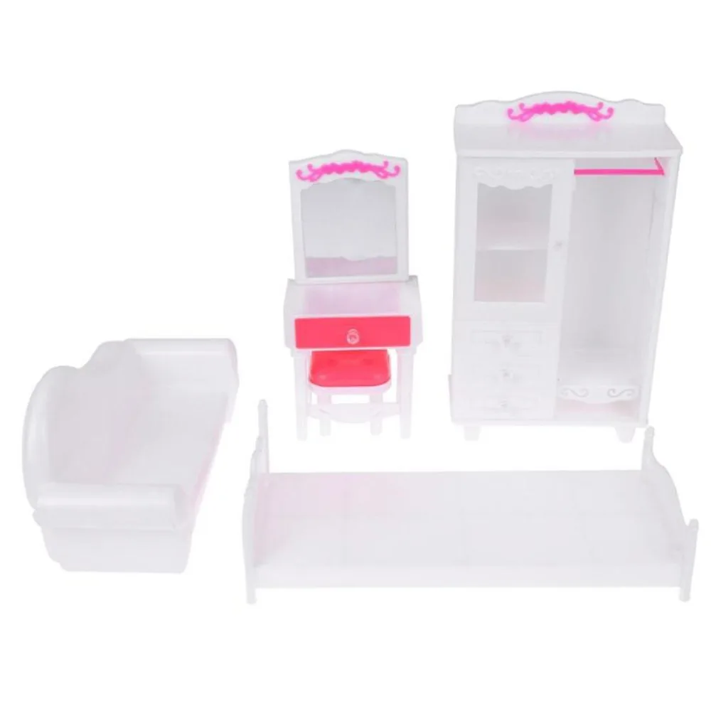 Lelebe مصغرة البلاستيك غرفة نوم الأثاث اللعب دمية اكسسوارات أثاث خزانة/سرير/أريكة/مضمد للأطفال فتاة هدية Lelebe مصغرة البلاستيك غرفة نوم الأثاث اللعب دمية اكسسوارات أثاث خزانة/سرير/أريكة/مضمد للأطفال فتاة هدية
