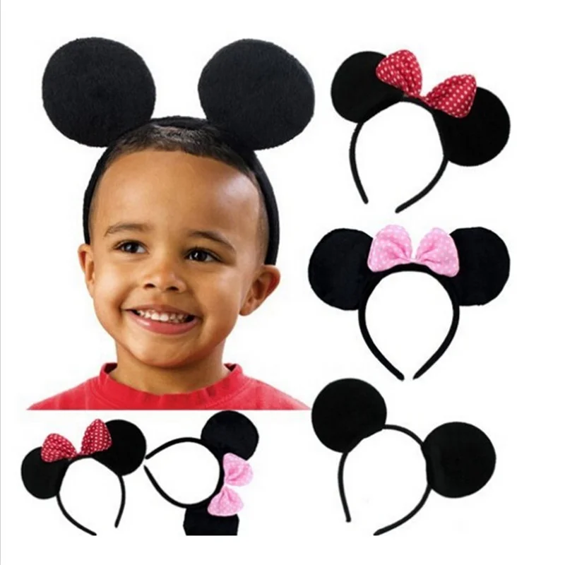 1 pcs Children Hair Accessories Mickey Minnie Mouse Ears Headbands