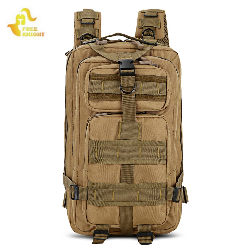 Men Military Tactical Backpack 25L 3 Day Assault Pack Army 600D Molle Bug Out Bag Trekking Camping Hiking Outdoor Small Rucksack