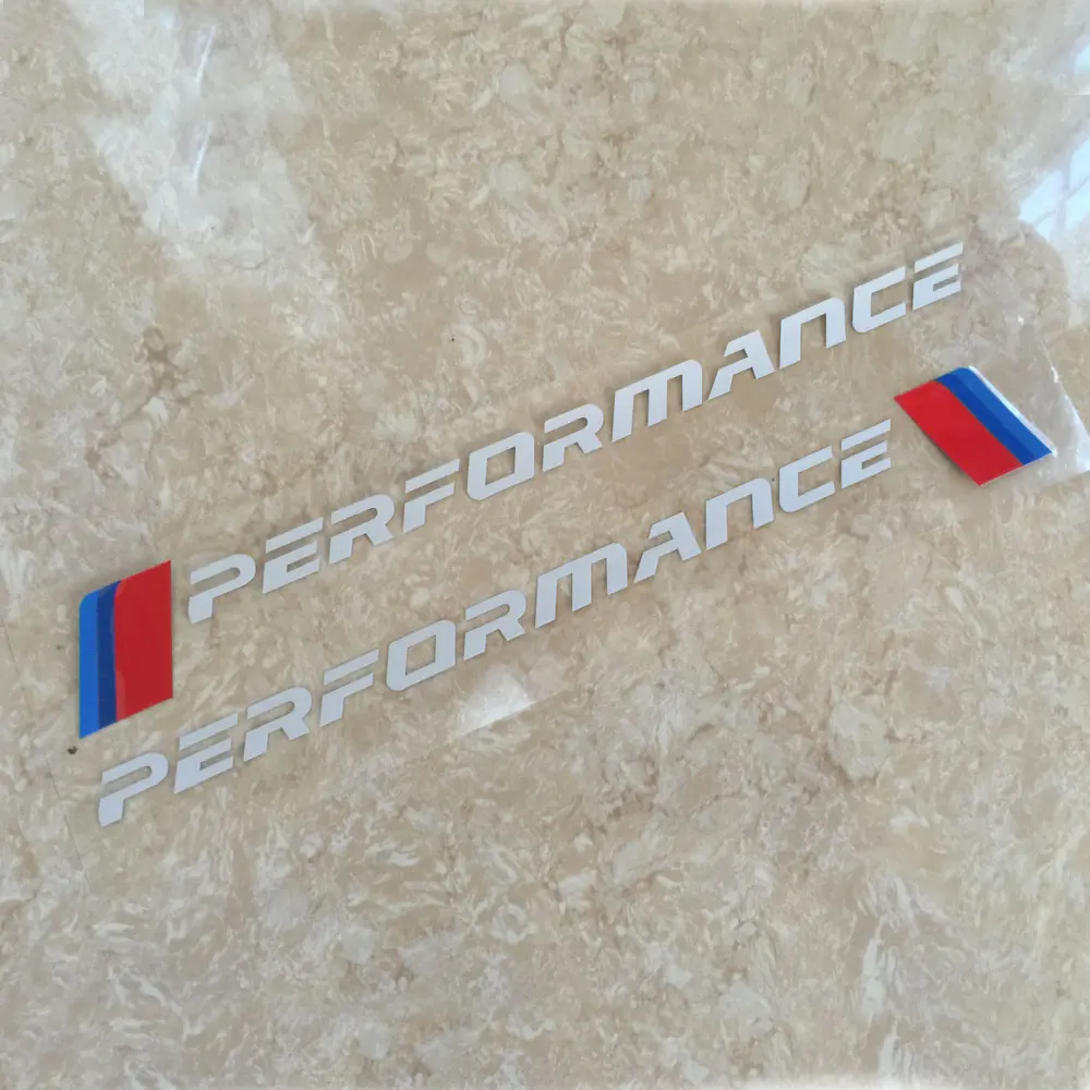 Стайлинга автомобилей M производительность сбоку юбка стикеры наклейки для BMW X1 X3 X5 X6 1 3 5 7 серии e90 e46 e39 e60 f30 f10 f20 f22 f34 g30 - Название цвета: Reflective White