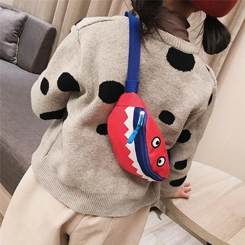 

HOT Kids Baby Girl Cute Waist Packs Fashion Leisure Little Monster Cotton 3D Print Shark Mini Bag belt bag Bust Pack
