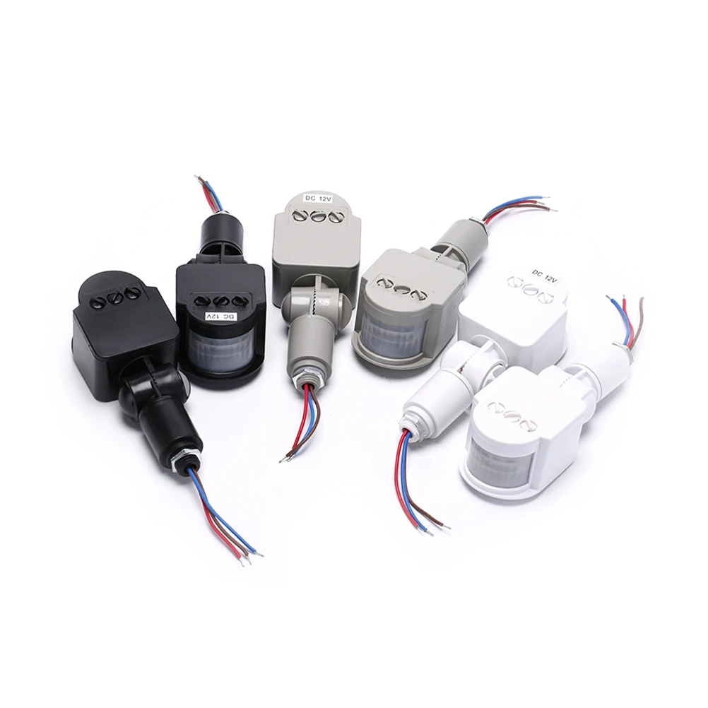 

220V 12V Outdoor Motion Sensor Wall Light Lamp LED PIR Infrared Motion 180 Degree Rotating Switch Sensor Detector