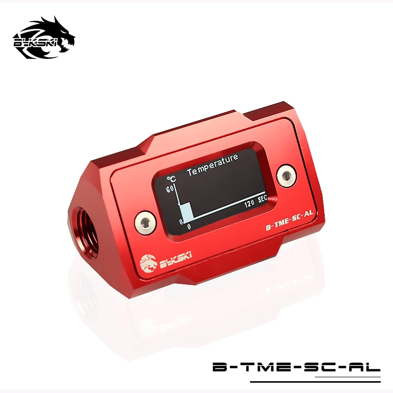 Pаспродажа Bykski OLED цифровой дисплей измеритель температуры воды система охлаждения воды двойной G1 4 термометр Температура фитинг датчик