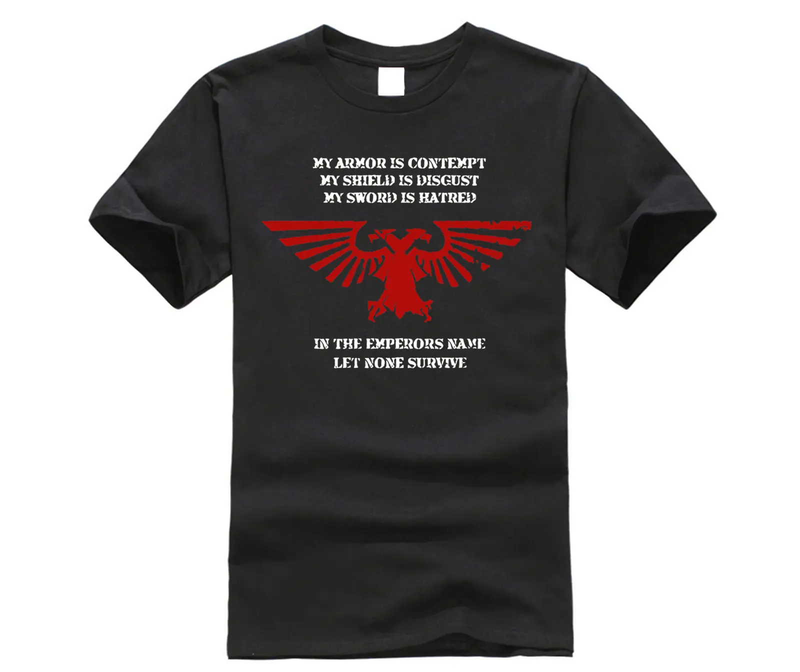 

New Red LOGO Warhammer 40k Eagle Imperial Black T-Shirt 2 Side M-3XL