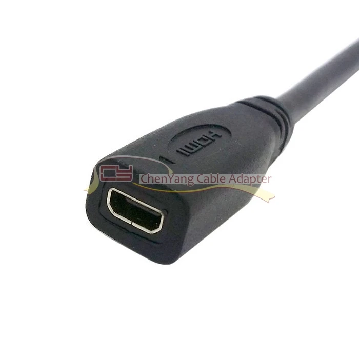 Cablecc CY Тип D Micro HDMI v1.4 разъем для Женский Тип C Mini HDMI Мужской конвертер Кабель-адаптер 10 см