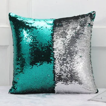 Meijuner DIY Mermaid Sequin Cushion Cover For Home Decor
