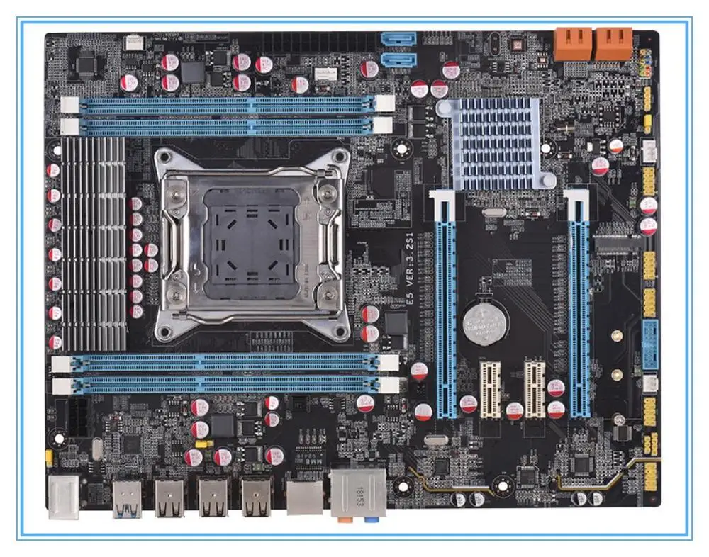 Новая материнская плата X79 LGA2011 E5 3.2S1 материнской DDR3 M2 ATX 64 Гб памяти компьютерная плата