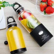 TOPINCN 500 мл портативный блендер для сока USB соковыжималка чашка многофункциональный фруктовый миксер шесть лезвий Миксер для смузи детское питание