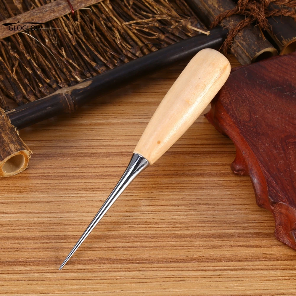 High Quality Professional Leather Wood Handle Awl Tools For