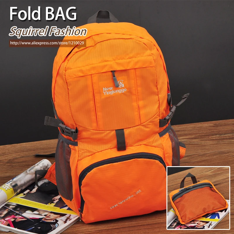 Sky fantasy fashion nylon unisex foldable backpacks casual patchwork portable light vogue Ultralight package fold travel