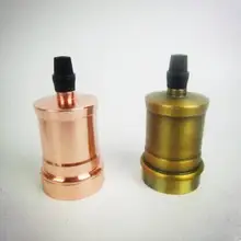 E27 Медь старинный держатель лампы гнездовой патрон Edison E27 основание светильника гнездо для подвесной светильник индустриальный Лофт Стиль