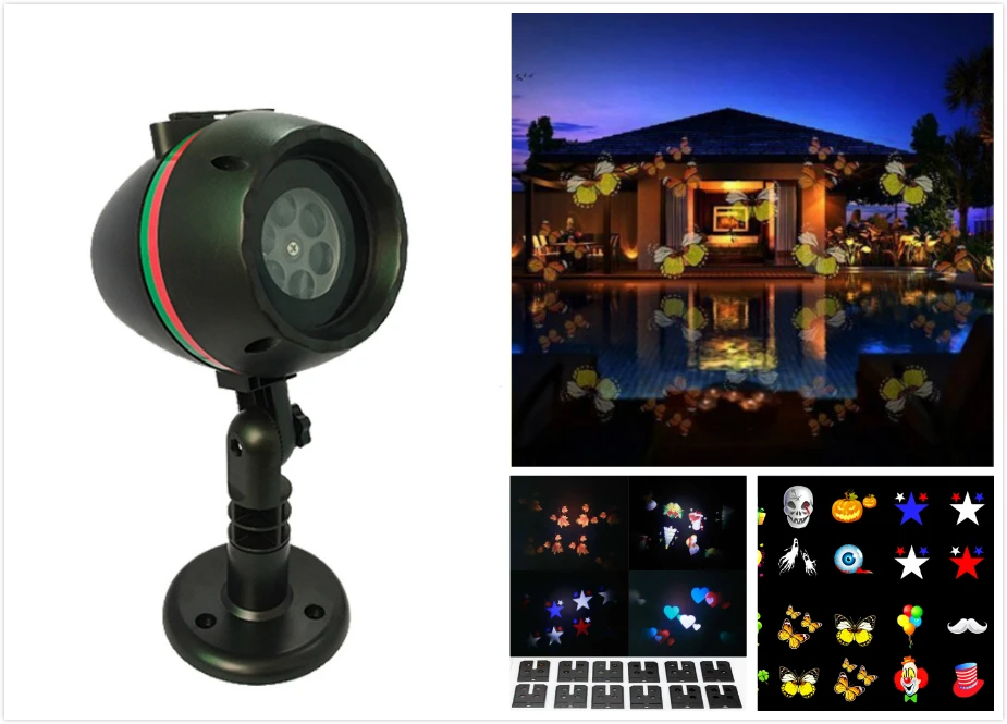 

Aimbinet 12 pattern 12W Landscape LED Projector LED projector Waterproof Landscape Christmas Projection laser Light