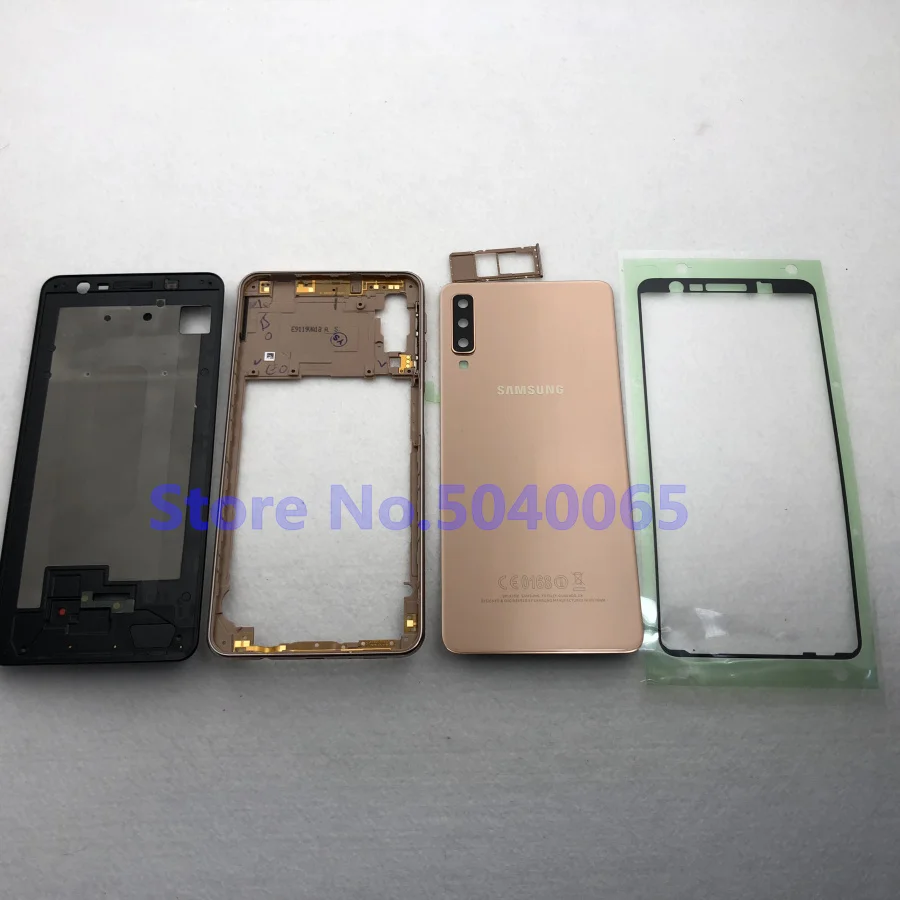 Оригинальный чехол для Samsung A7 2018 SM A750F с полным корпусом передняя средняя рамка