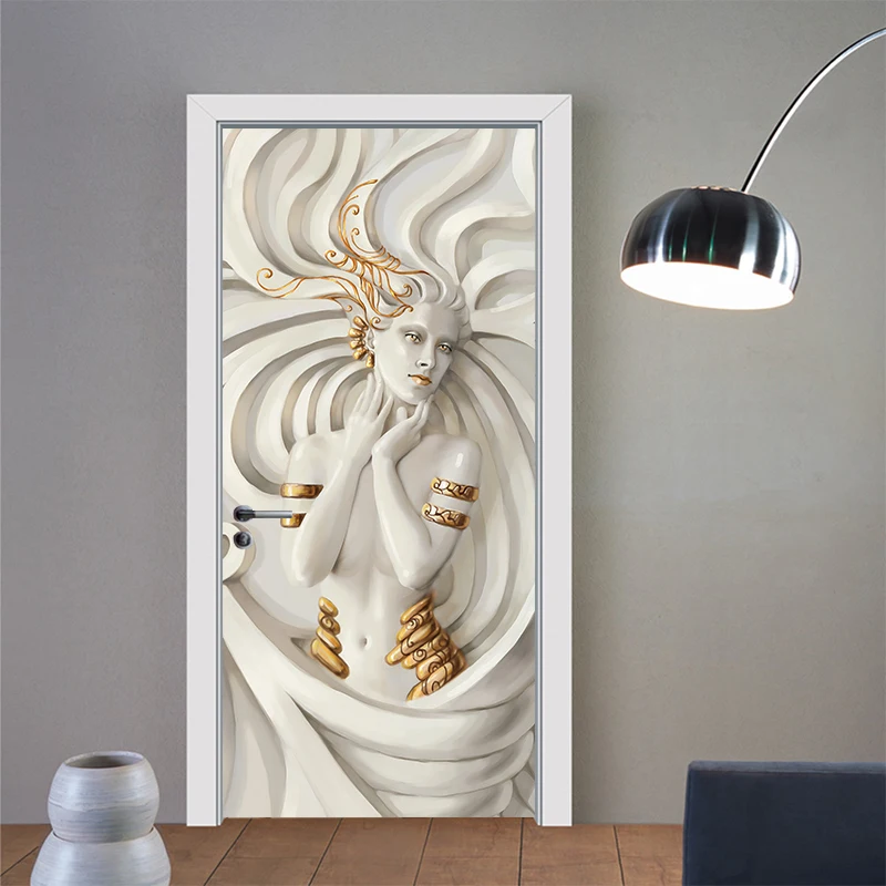 3D الأوروبية Beibehang الإغاثة الجمال خلفيات المشارك جدارية الباب ملصق حائط الخلفية اللوحة الزخرفية ديكور المنزل