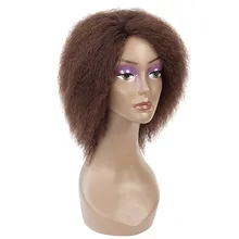 Afro Black Short Human Hair Wigs Light Brown Remy Hair Cosplay Fluffy Short Hair Wig Curly Human Hair Wig Sale For Black Women Afro Black Short Human Hair Wigs Light Brown Remy Hair Cosplay Fluffy Short Hair Wig Curly Human Hair Wig Sale For Black Women
