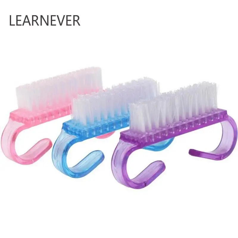 1pcs Nail Cleanse Clean Brush Tool Manicure File Sets Soft Pedicure Remove Dust Transparent Small Angle 3 Colors | Красота и здоровье