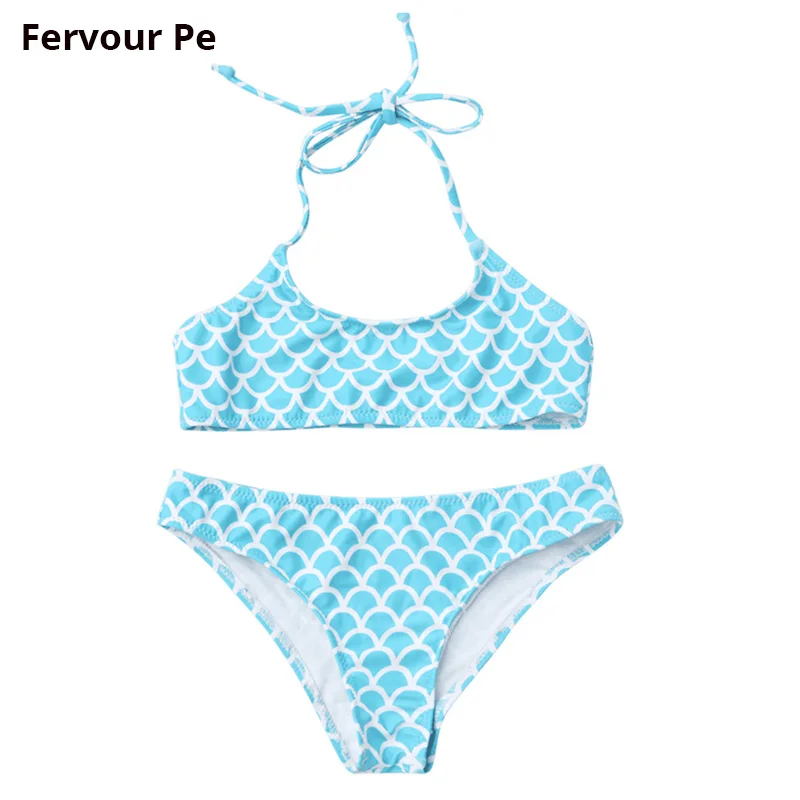 

Summer New arrival Sexy bikini 2019 Quick drying swimsuit Mermaid style Wave print Split type Swimwear T18101