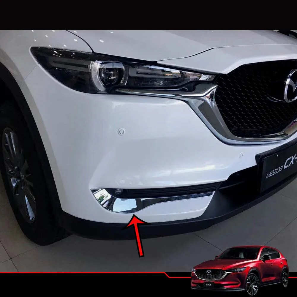 Для Mazda CX5,- передняя противотуманная фара лампа под защитную крышку век брови крышка комплект отделка