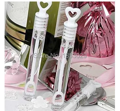 

48pcs/lot Celebration Wedding Bubble Wand with Heart Empty Bubble Soap Bottles Birthday Party Baby Shower Favour Event Supplies