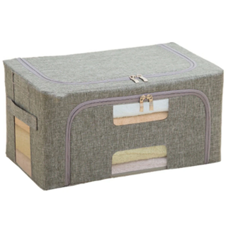 

Foldable Waterproof Oxford Cloth Clothes With Zipper Storage Box Large Capacity Clothing Storage Box Cotton Quilt Multifunctio