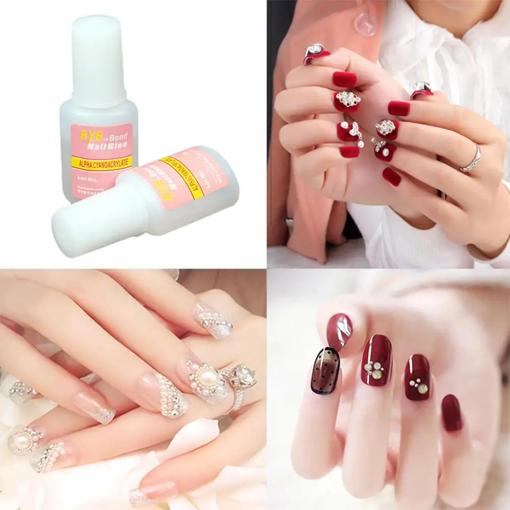 1 шт. 10 г клей для ногтей блестки DIY дизайн декор акриловые наконечники клеящее