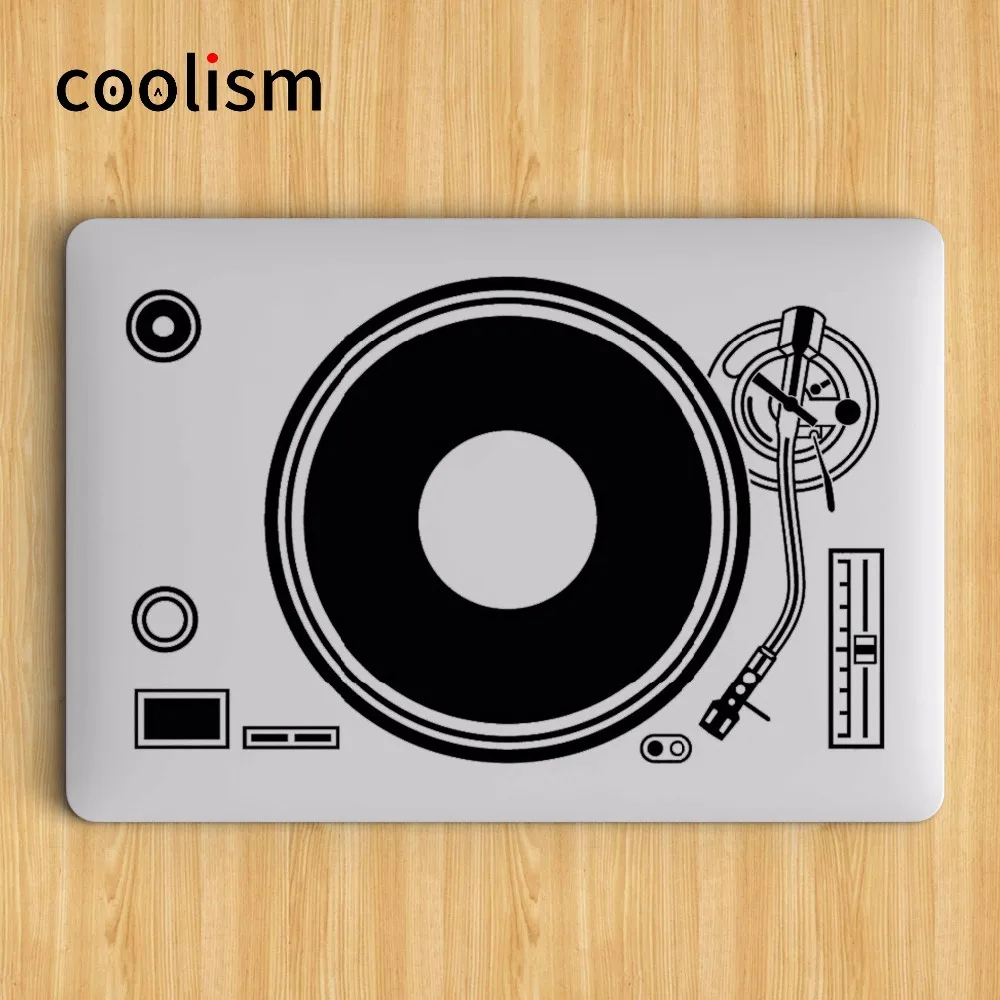 DJ Technics Deck Record Player Laptop Sticker for Apple ...