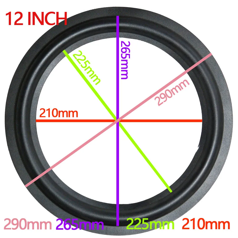 

2PCS 12 inch Speaker Rubber Repair Folding Edge Ring Subwoofer Speaker Repair Accessories woofers DIY Black