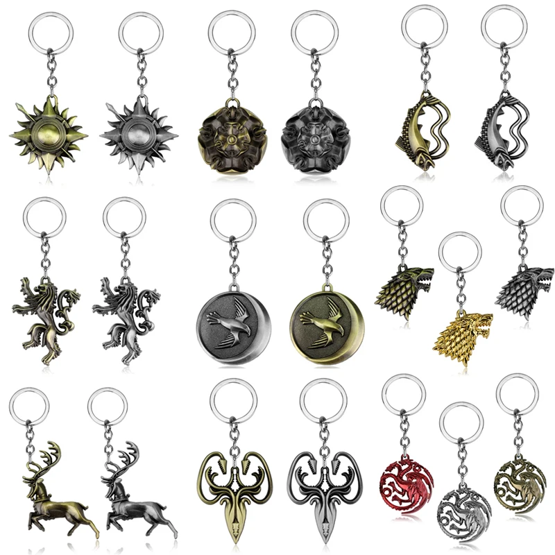 

HBO Game of Thrones family logo badge Car Keychain