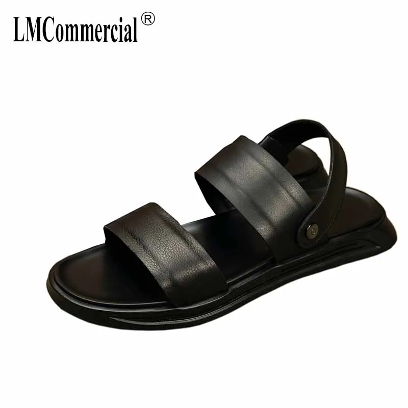 

summer Genuine Leather Men's Rome sandals Sneakers Men Slippers Flip Flops casual Shoes beach outdoor anti-skid Leisure shoes